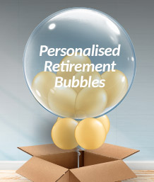 Personalised Retirement Bubble Balloons | Party Save Smile
